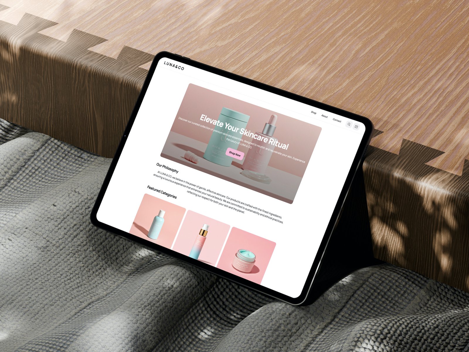 Luna & co iPad mockup