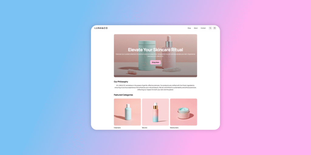 LUNA & CO homepage screenshot